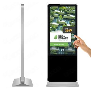 2020 bank floor stand all in one pc touch screen ad player