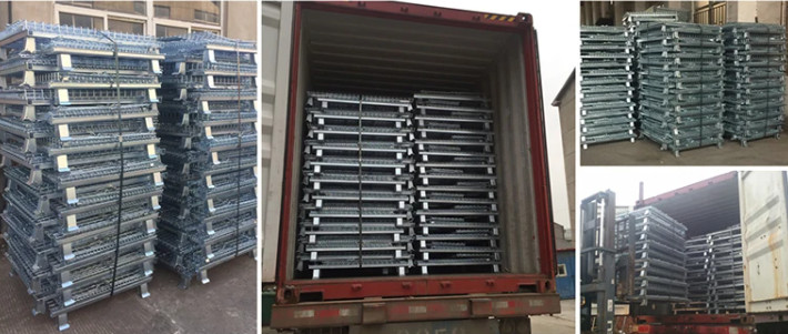0.5x1M Heavy Duty Galvanized Mesh Wire Storage Baskets Metal Bin Container OEM ODM