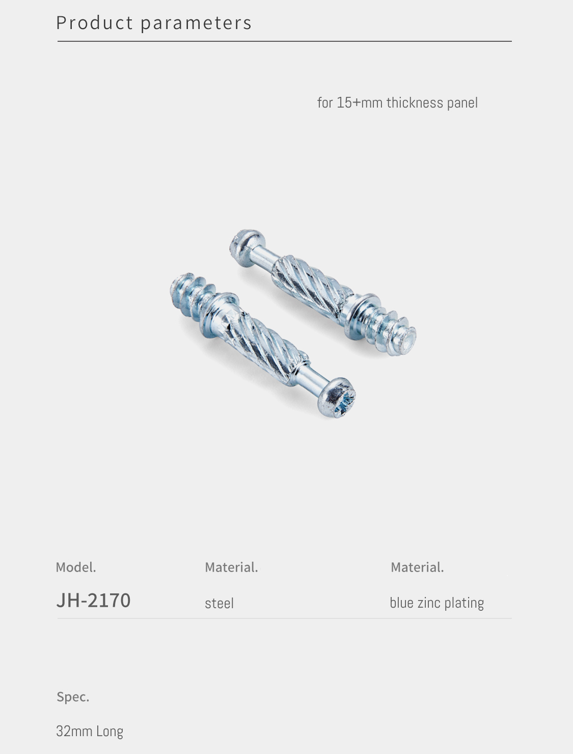 Minifix Spreading Bolts