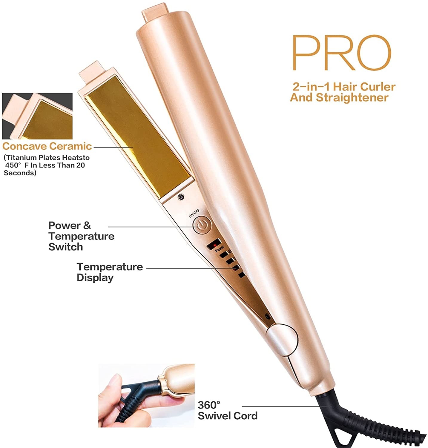 204V Hair Curler And Straightener