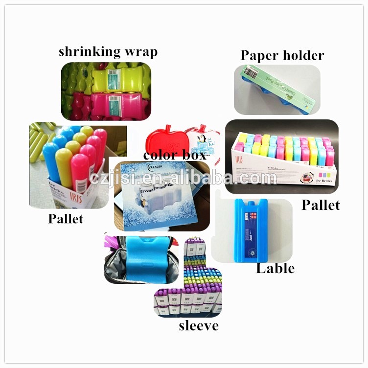 Curved Surface Plastic Non-toxic gel cold eutectic plate for ice cream transport