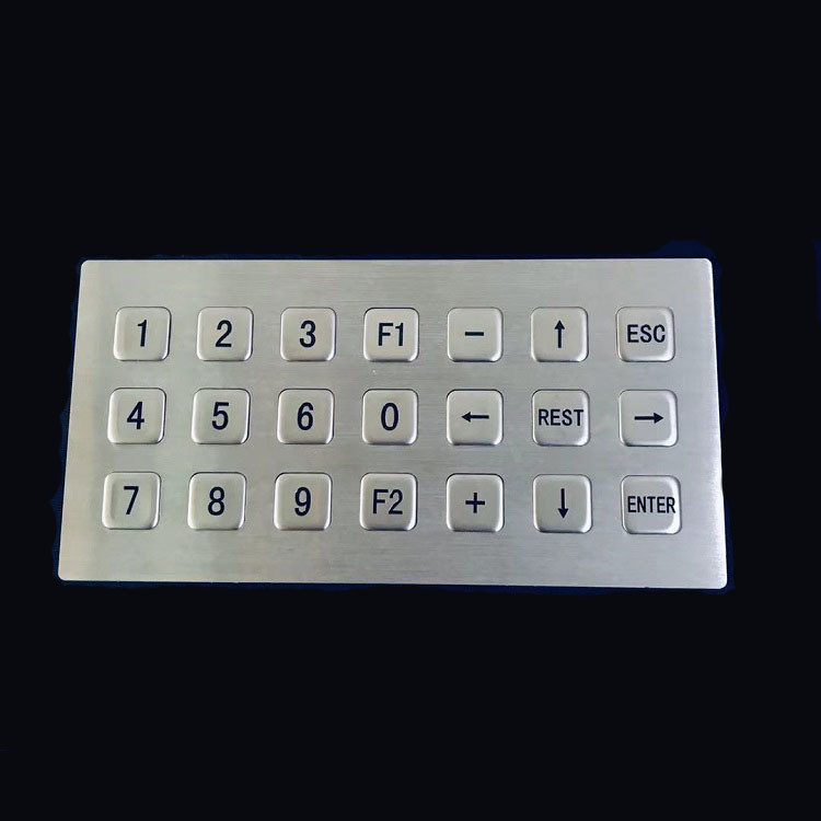 Stainless Steel 21 Key 3x7 Matrix Industrial Numeric Keypad