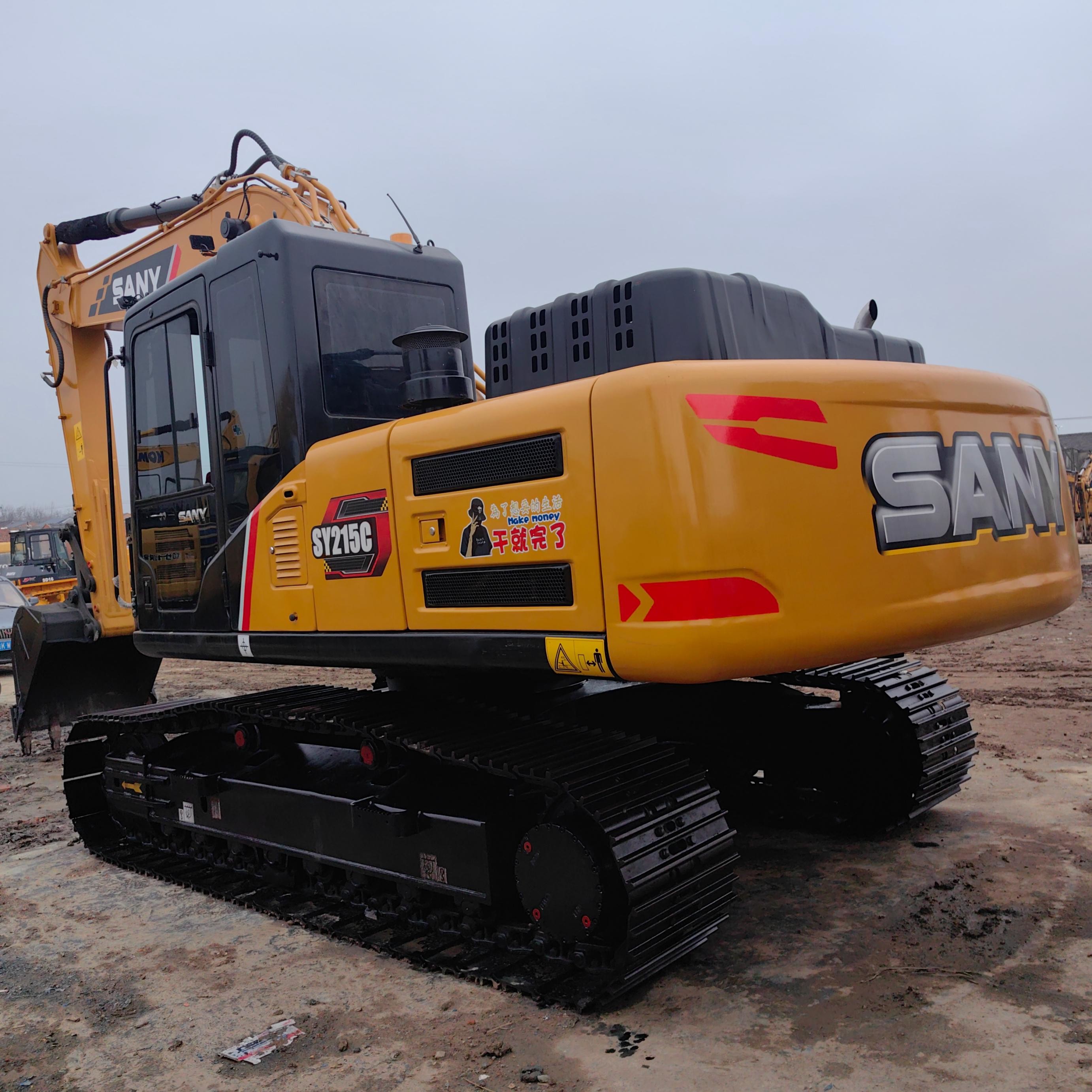 Original Sany SY215C Used Crawler Excavator 21 Ton Secondhand Backhoe Digger
