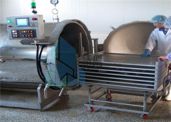 4 - Wheel Trolley Sterilization Baskets Stainless Steel For Canned Meat