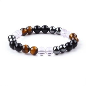 China Handmade Elastic Natural Crystal Gemtone Bead Protection Bracelet for Healing on sale