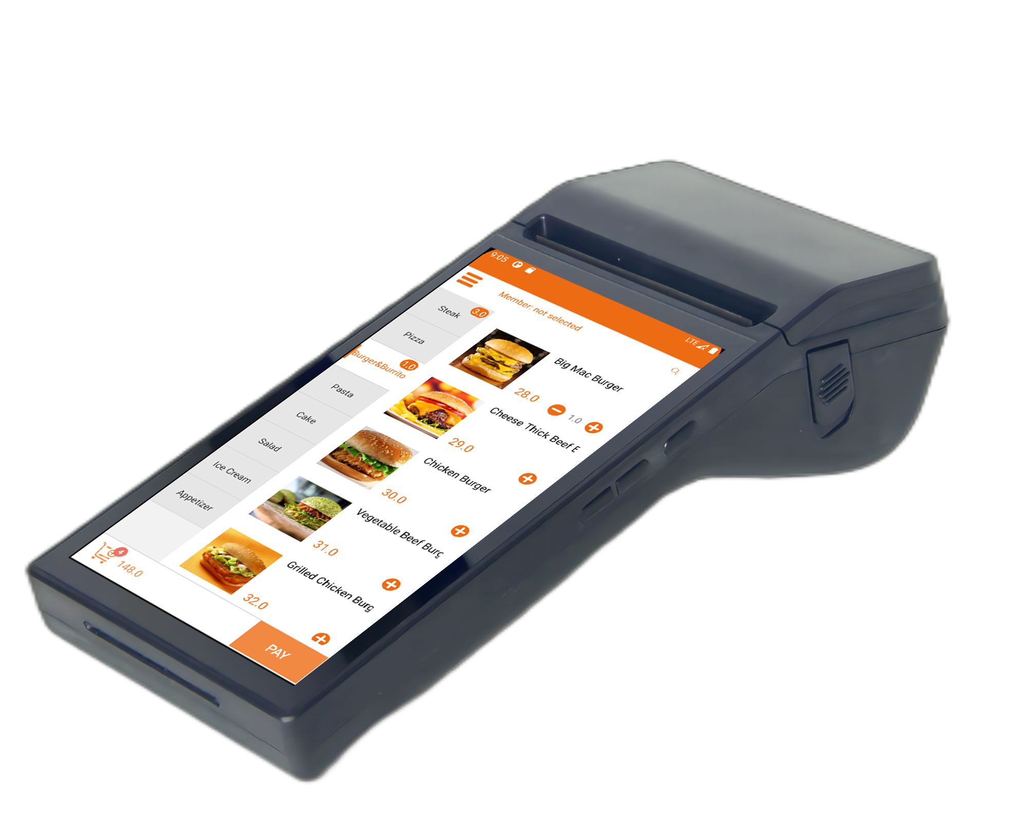 32 GB SSD Android NFC Card Reader POS Payment Mobile Terminal for Logistic and Hotel