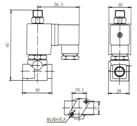 1/8'' 1/4'' 3 Way Water Air Brass Solenoid Valve Normally Closed 24V 220V