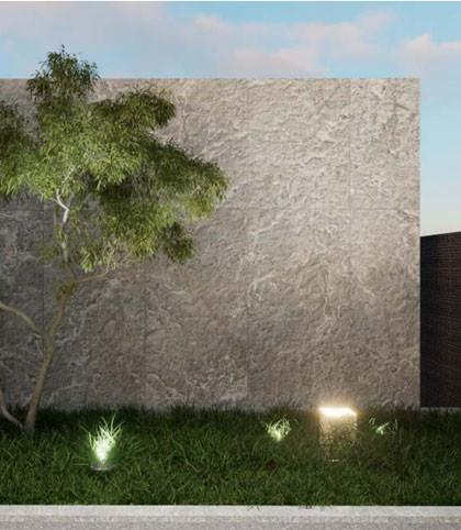 Antibacterial Light Gray Natural Stone Marble Surface Outdoor Curtain Wall Tile