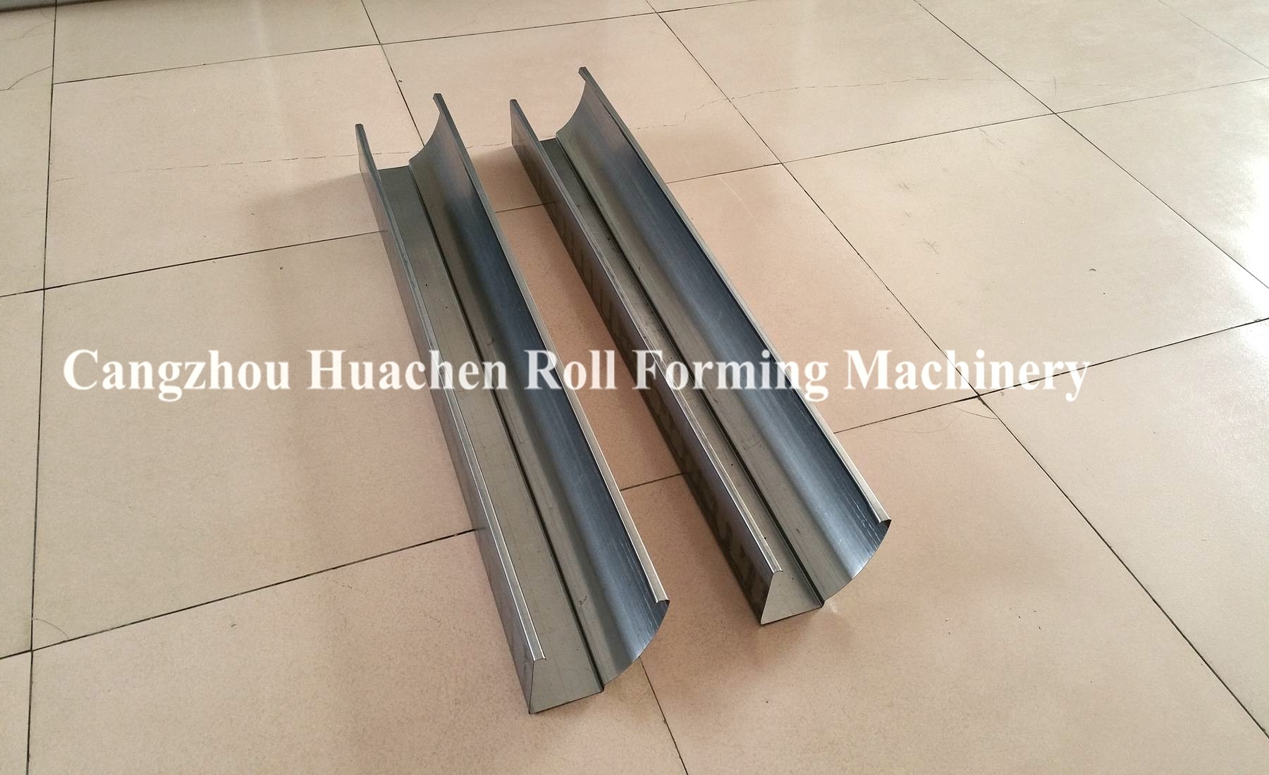 Rain Water Cr12 Gutter Roll Forming Machine , Steel Sheet Bending Machine
