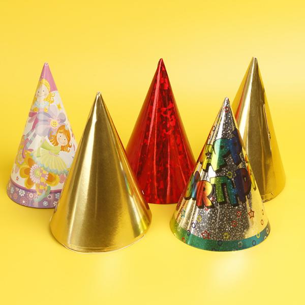 Quality Cone Birthday Party Hat Kraft Paper For Children Any Festival Recyclable for sale