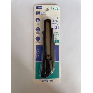 Ergonomic ABS Alloy 18mm Utility Knife Custom Blade Guard 100Mm Drop Point Blade