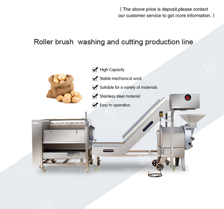 0.75KW 0.8 Tons / Hours Vegetable And Fruit Washing Machine