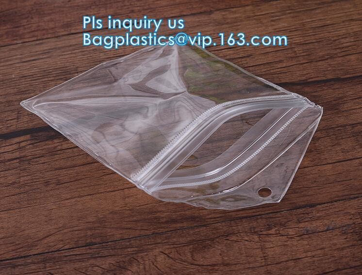 Fabric zipper professional vinyl slider bag pvc zipper bag, clothing packaging pvc slider zipper bag, slider zipper bag