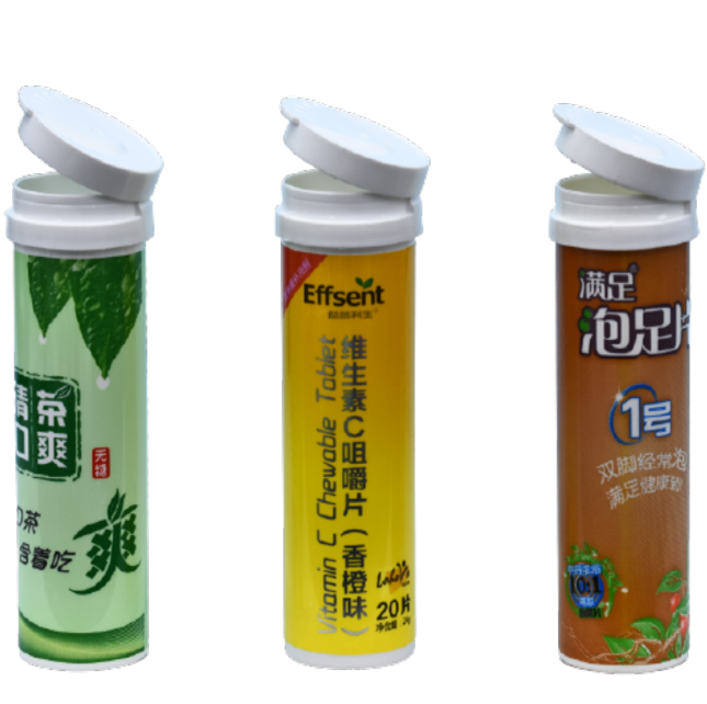 Personal Care 38*96mm Food Grade PP Effervescent Tablets Tube With Desiccant Cover