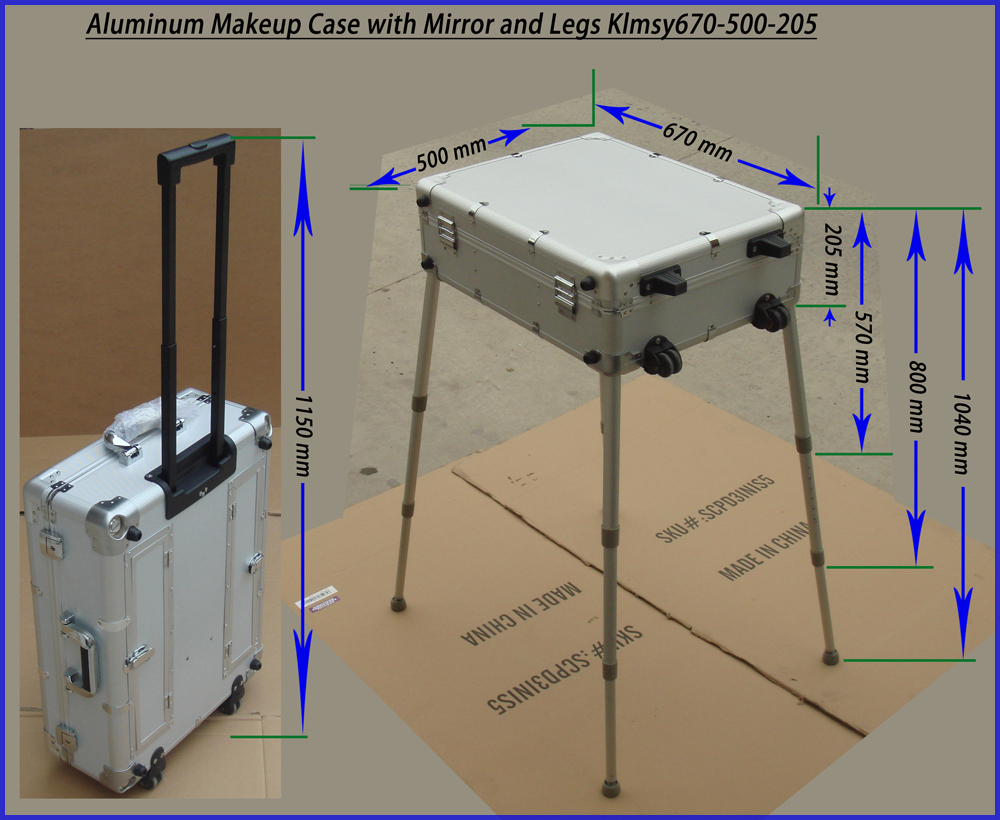 Studio Professional Makeup Case with Legs and Lighting and Mirror KLMSY670-500-205