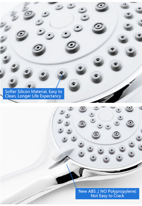 Chrome Polished Handheld / Ceiling Mounted Rain Shower Head With 146CM Shower Hose