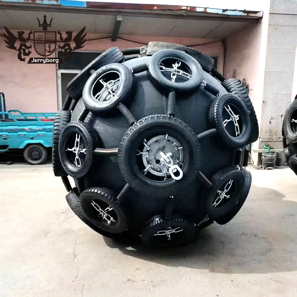 CCS Certified Inflatable Floating Black Color Pneumatic Rubber Material Yokohama Fender