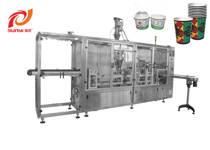 SUNYI 6000pcs/H Plastic Cup Filling Sealing Machine