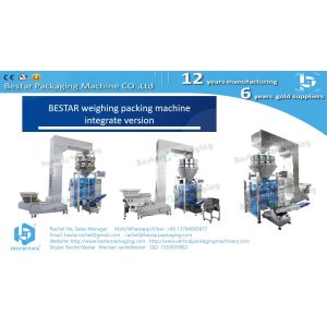 Full set automatic packing machine with multi-heads weigher, labeling machine,