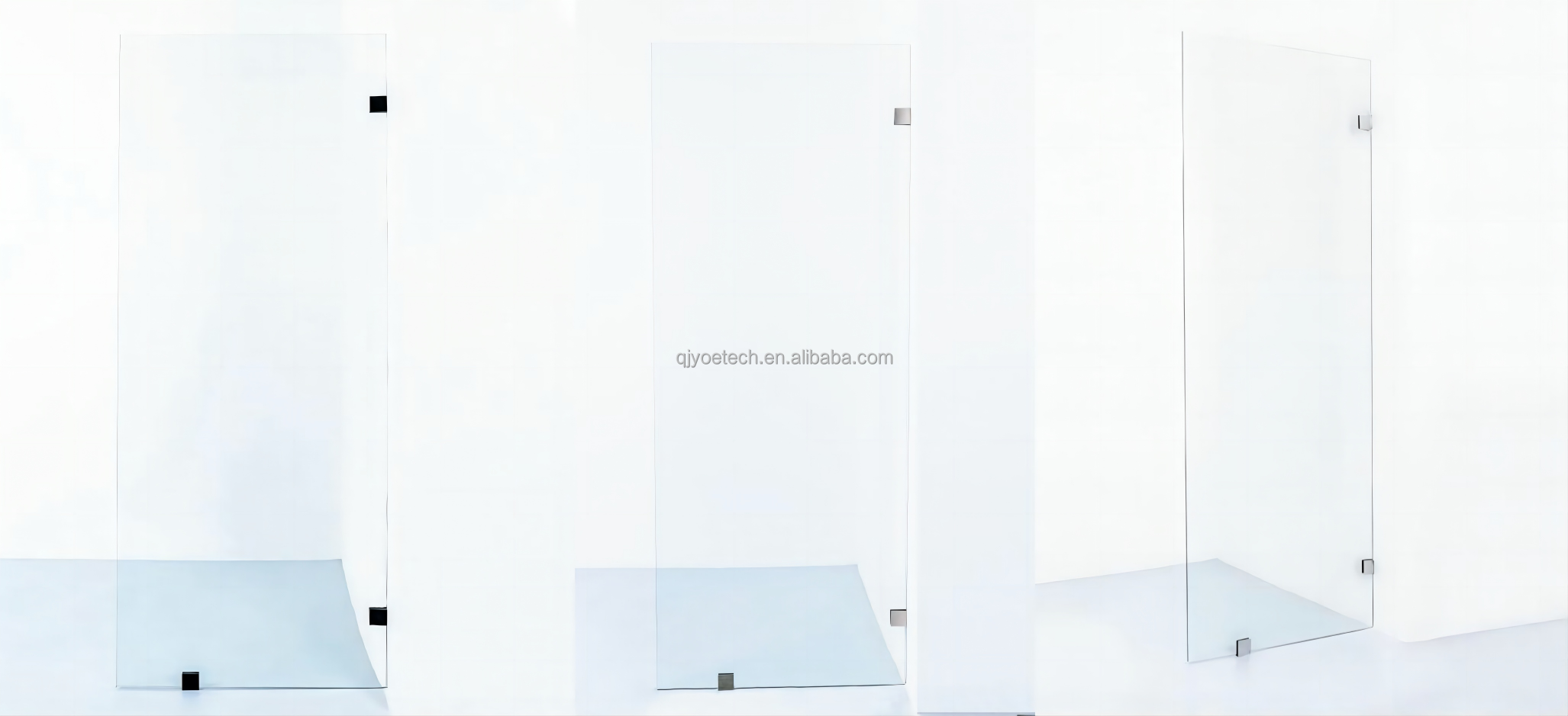 Contemporary Bathroom Must-Have Brushed Nickel Finish Shower Door with Tempered Glass