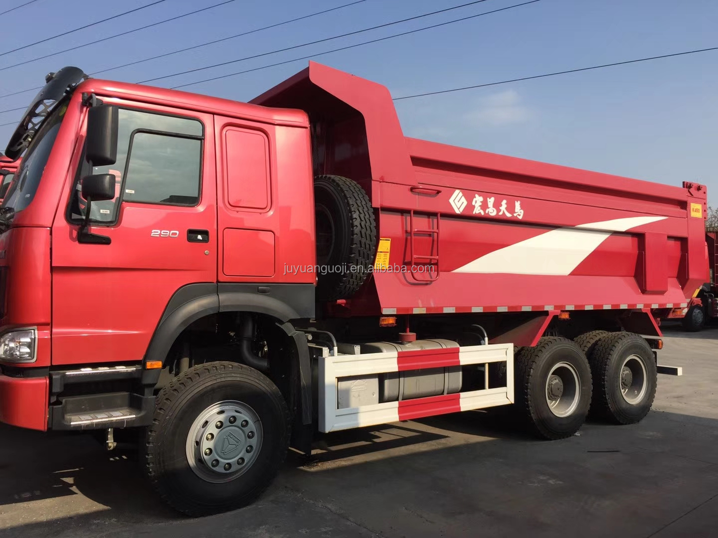 HW76 Cab WEICHAI Engine 371 Hydraulic Cylinder Dump Truck and 40 Ton Sand Tipper Trucks
