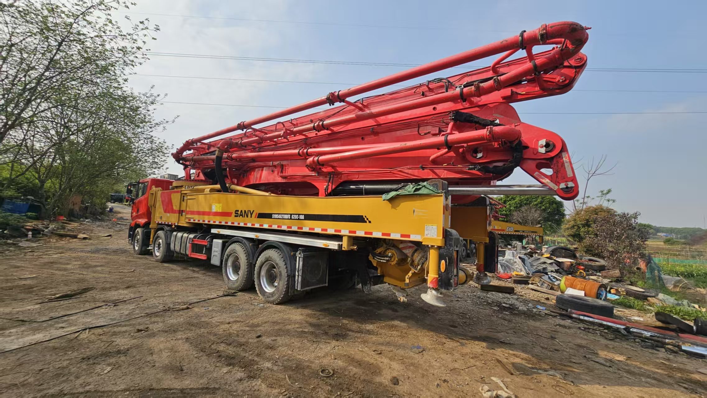 Sany Heavy Industry 62m concrete pump truck has passed various tests and is trustworthy