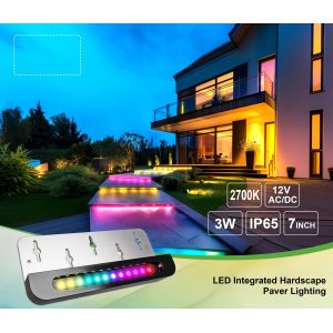 China RGB Multicolor LED Aluminum Step Lights Outdoor Wall Lights With Waterproof IP65 Motion Sensor on sale