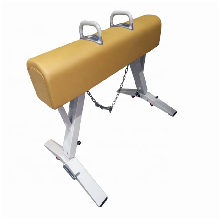 Yellow and White Senior Pommel Horse The Perfect Equipment for Gymnastics Enthusiasts