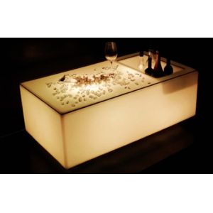  Illuminated Rechargeable LED Plastic Square Bar Table Manufactures