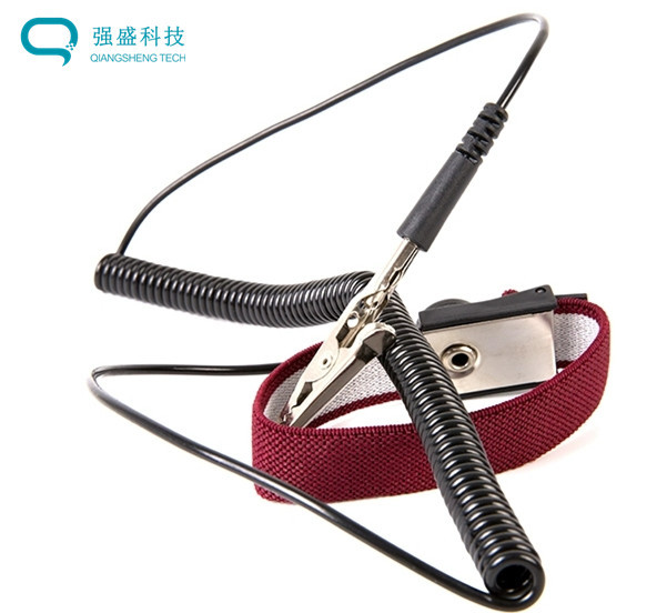 Rose Red ESD Wrist Straps Used For Grounding in lab