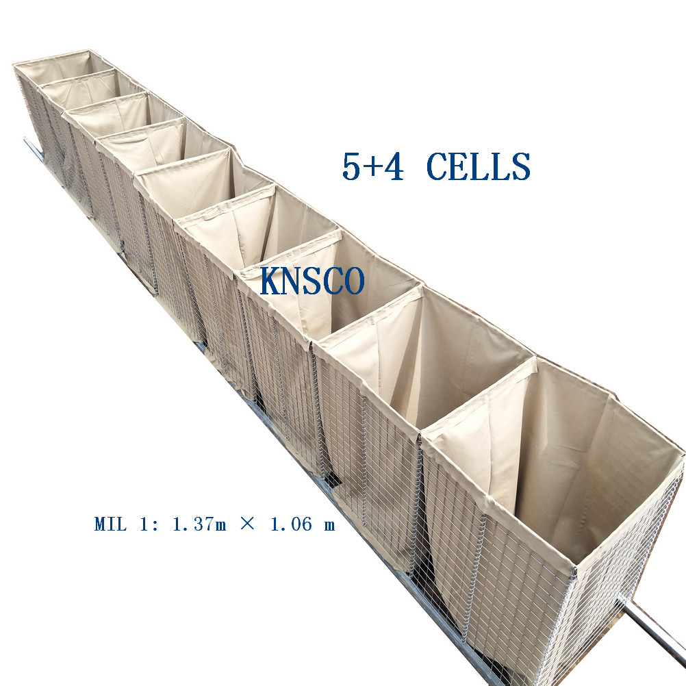 3.7mm Gabion Hesco Mil 7 Military Sand Wall For Coastal Erosion