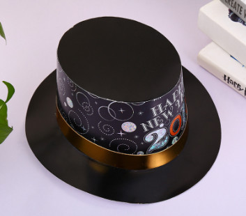 A hot-selling laser hat. New Year's carnival paper hat. New Year party holiday products. New Year's birthday hat.