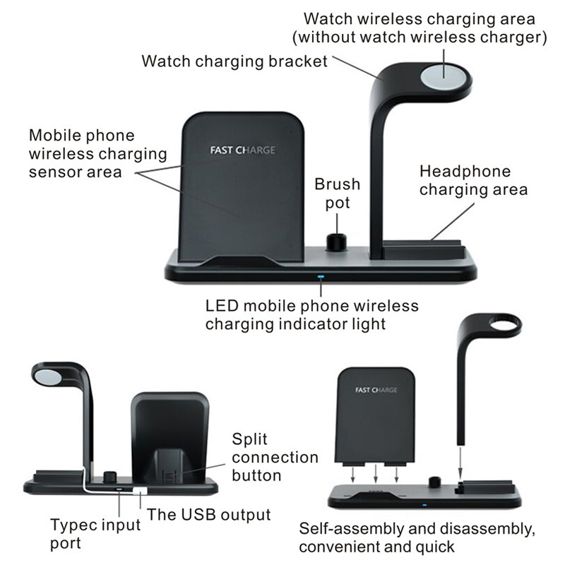 Protection OVP OTP OCP Custom Wireless Charger For Iphone IWatch