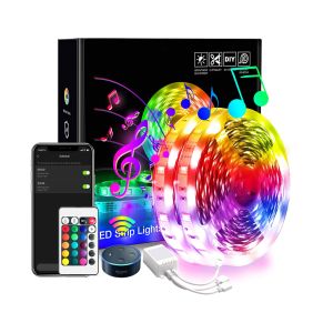 China Alexa and Google Assistant Full color smart light strip Segmented Color Control DC5V on sale