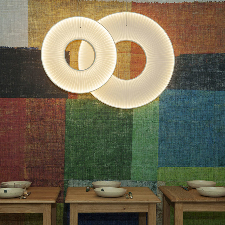 Modern Fabric Pendant Light Designer Iris Pendant Lamp For Living Room Hotel Lobby Chandelier(WH-AP-538)