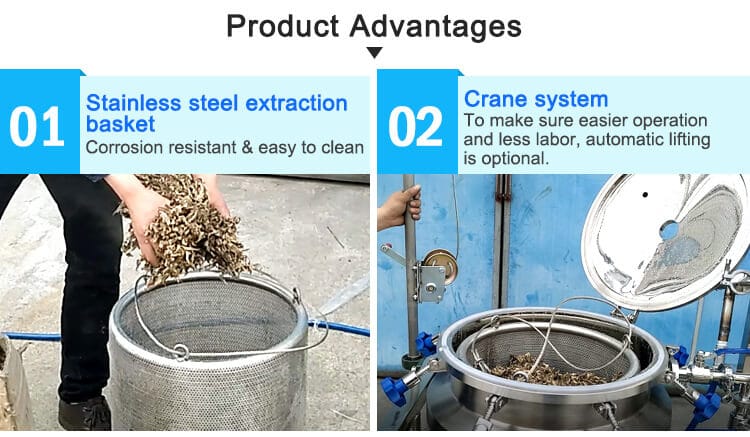 essential oil extraction material basket