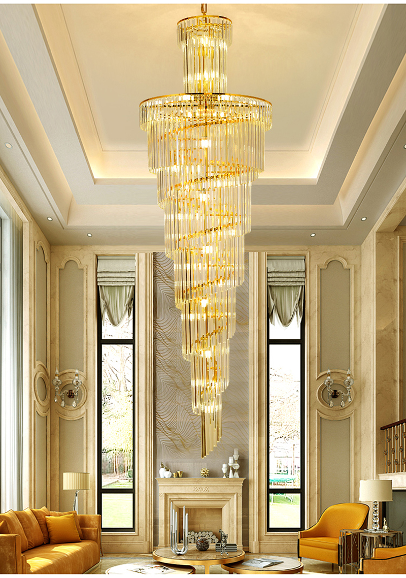 Modern chandelier chandelier hall home decor staircase hotel project interior lighting (WH-NC-64)