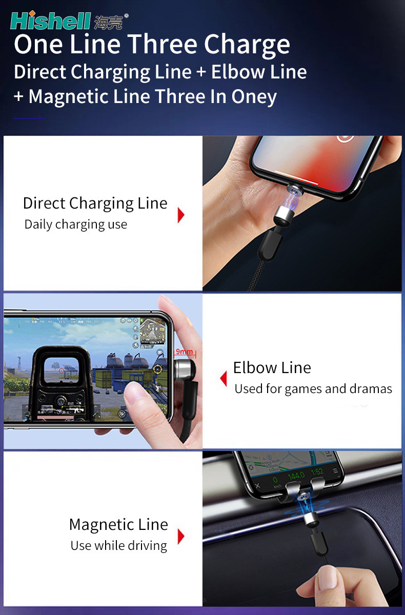 Ultraportable Type C Magnetic Charging Cable Durable Multipurpose