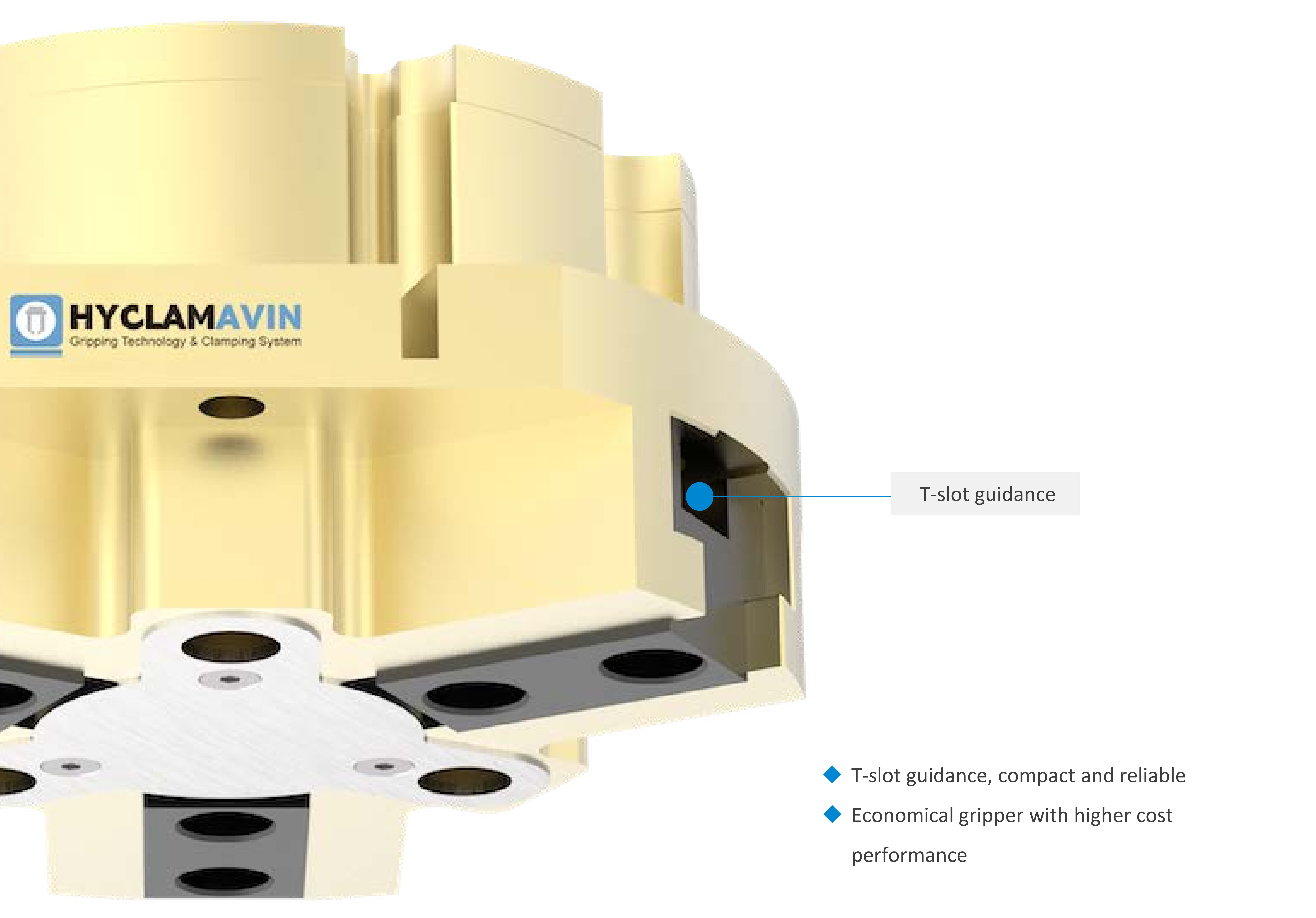 THT-A Pneumatic 3 Finger Gripper Flexible Interface End Of Arm Tooling Grippers