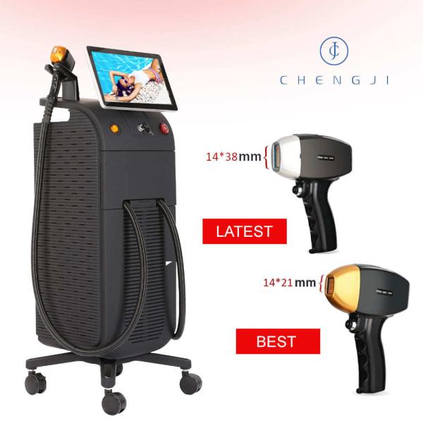 Dual Handle Smart Hair Removal Machine 800W / 1200W Cooling Laser Hair Removal