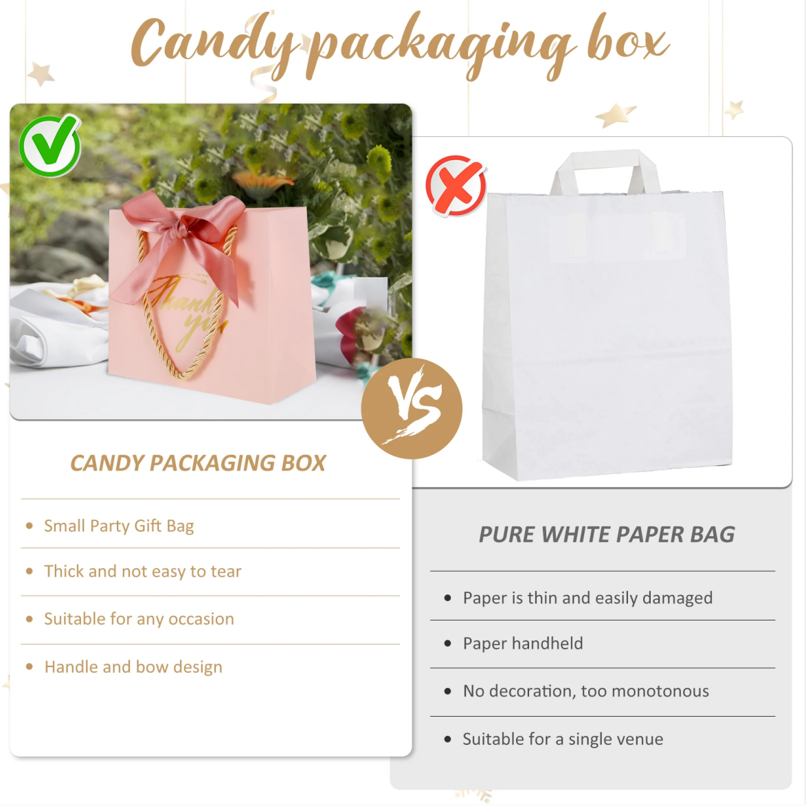 Clothing Packaging Shopping Bag With Ribbon Handle And Custom Logo
