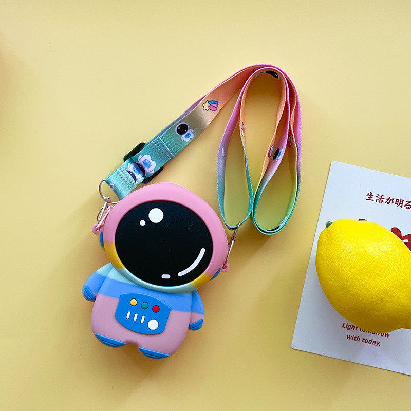 Astronaut Silicone Pencil Pouch Bpa Free For Stationery Storage School Supplies Pencil Case Cartoon Makeup Bag For Kids