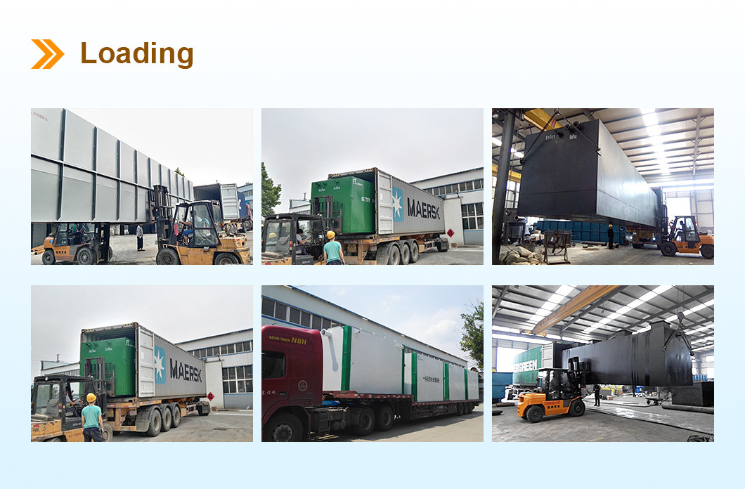 2000L/Hour MBR Integrated Sewage Treatment Equipment with Customized Color Technology