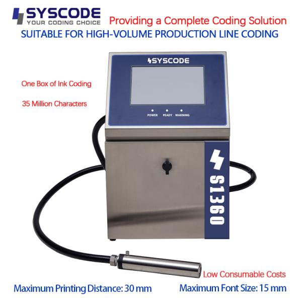 CIJ Printer for Juice Production Lines - IP66 rated inkjet coder specifically