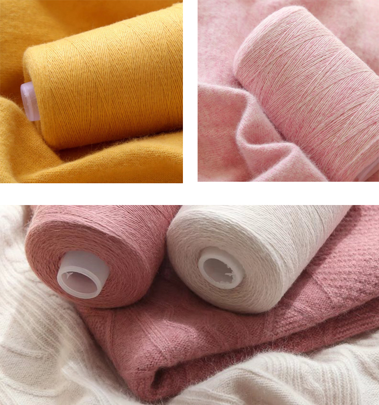 Acidproof Cashmere Wool Blend Yarn Moistureproof For Weaving