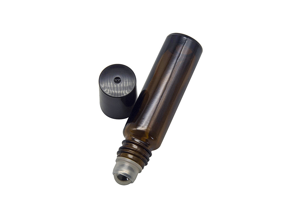 Empty Mini Amber 5ml Essential Oil Roller Bottles