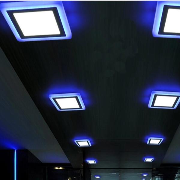 Bars and KTV use Blue/Green/Pink Three Gears Two Colors Down Light Square