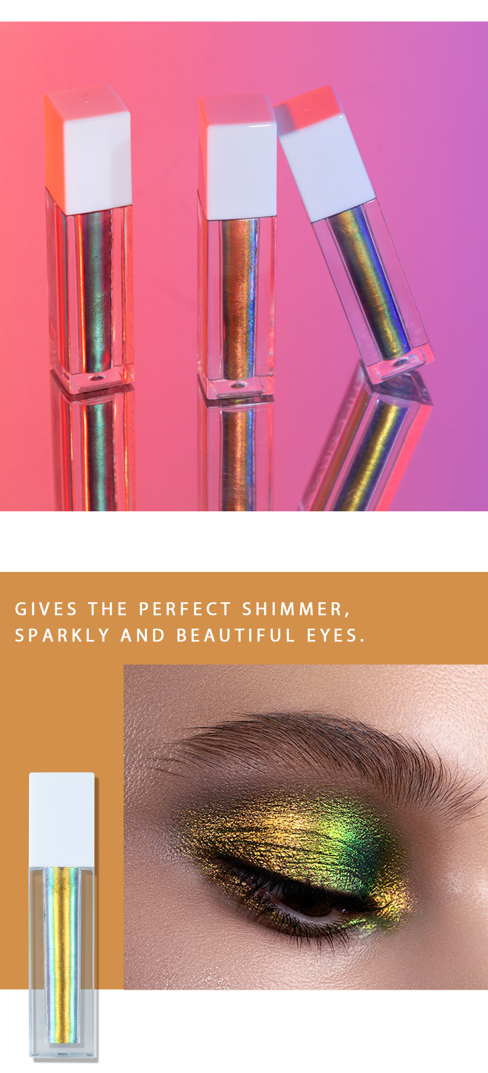 Duochrome Water Activated Liquid Eyeshadow OEM ODM Single Chemical