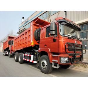 Neon Red Dump Truck 20 Cubic Yards Capacity MAN Axle Collision Mitigation System