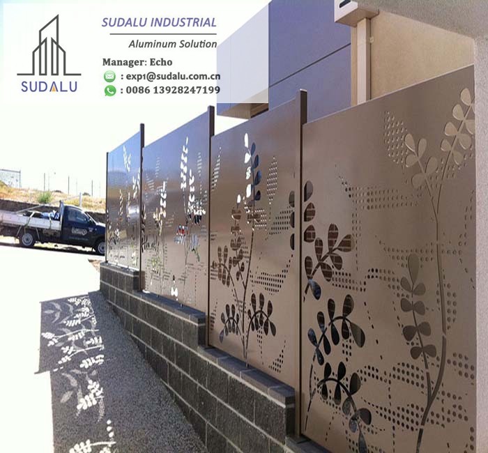 SUDALU OEM Service Outdoor Carved Decorative Aluminum Perforated Panel from Foshan
